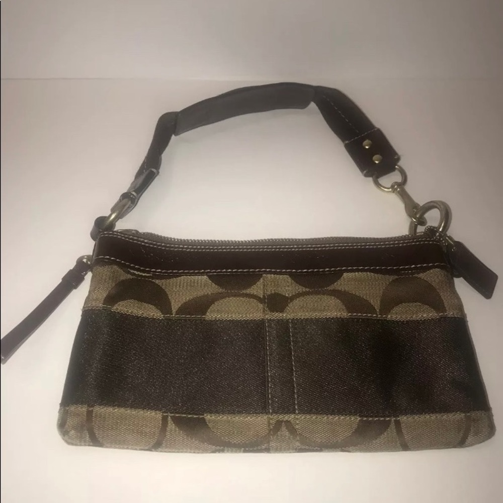 Coach Small Brown Signature Handbag